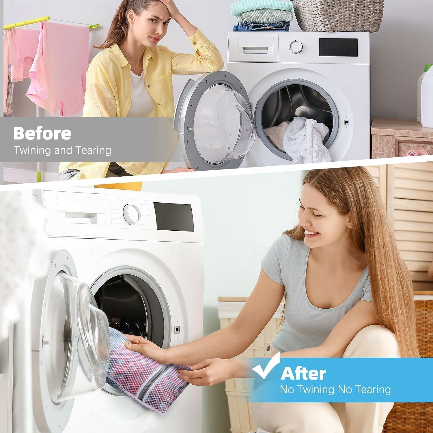 2026年 デリケートな衣類用のハニカムメッシュランドリーバッグ6個パック - ブラジャー、ランジェリー、靴下、ベビー服用の12x16インチミディアム洗濯バッグ - ジッパー開閉でデリケートな衣類を優しく洗います。  コレクション – $16.99 –P9