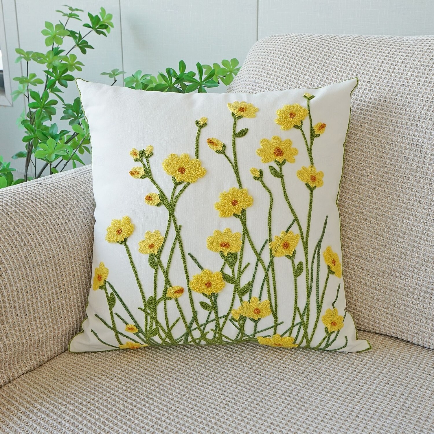 Country Style Embroidered Pillow Covers Living Room Sofa Cushion Fresh Floral Plant Throw Pillow for Window Seat Headrest 2026 - $18.99 –P7