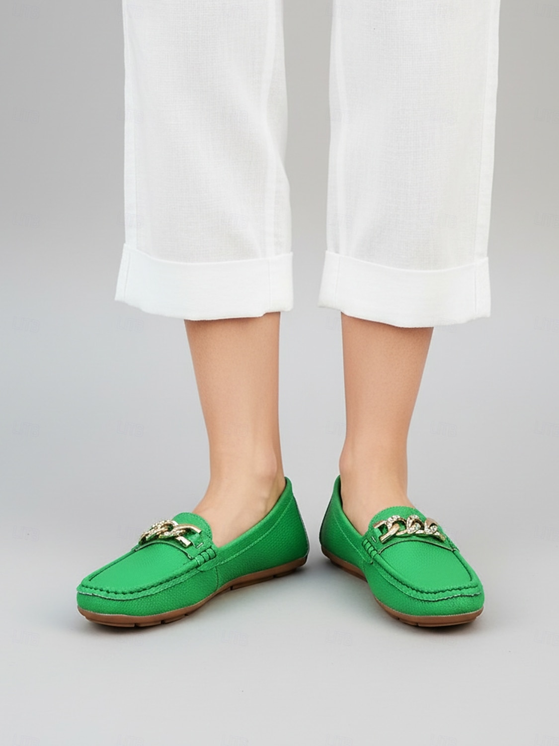 Mocassino Rosso da Donna con Catena - Scarpe Slip-On Morbide e Confortevoli per Donna Stile Classico e Chic per Lavoro Ufficio Viaggi Giornaliero e Passeggiate in Città del 2026 a $19.99 –P3