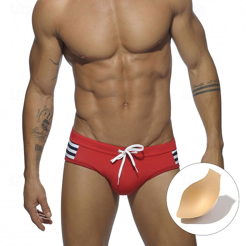 Férfi Úszónadrágok Fürdőnadrág Boxer fazonú fürdőnadrágok Csík Zsinór Gyors szárítás Rugalmas Légáteresztő Alsók Szörfözés Vízi sportok Úszás Nyár 2026 - $15.49 –P5