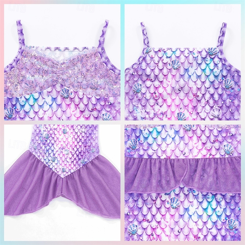 Sirena Principessa Sirena Vestito Costume per festa a tema Cosplay for Ragazze Bambini Carnevale Mascherata Feste Ferie del 2026 a $23.99 –P9