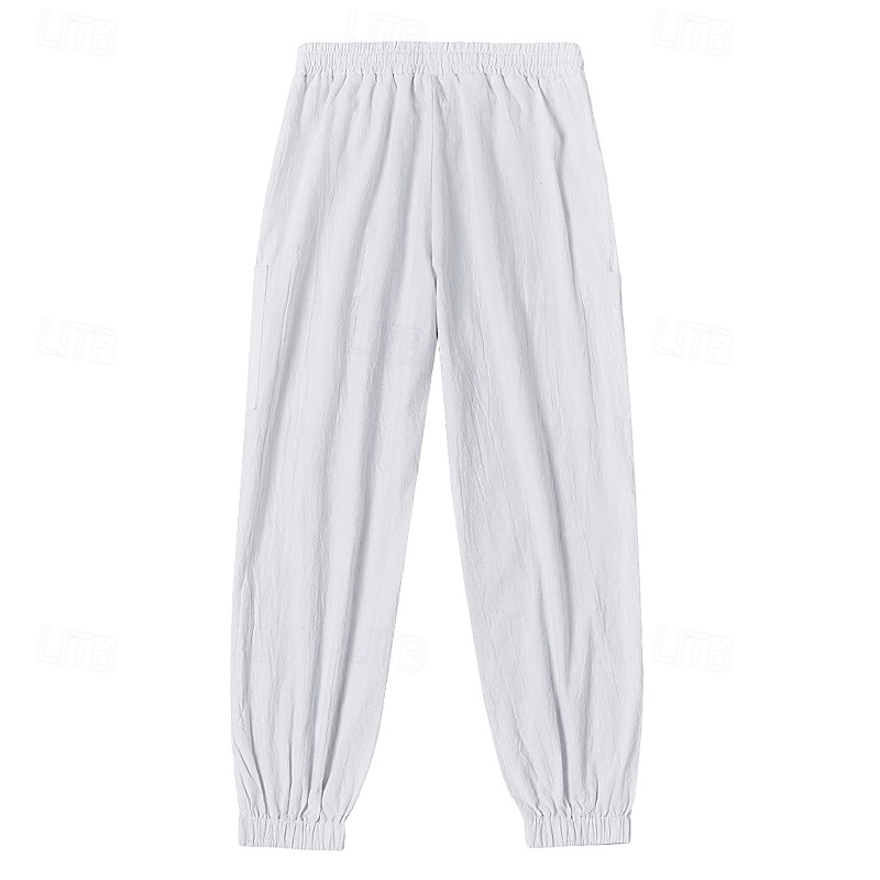 Per uomo Pantaloni di Lino Pantaloni Pantaloni Estivi Pantaloni Larghi Pantaloni Corti Coulisse Elastico in vita Semplice Comodità Traspirante Lunghezza intera Casuale Quotidiano All'aperto Vacanza del 2026 a $28.99 –P7
