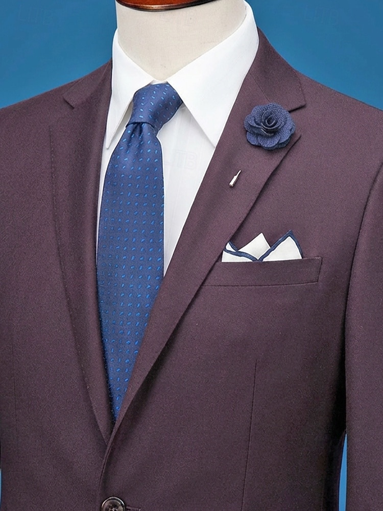 Ręcznie wykonana męska broszka z motywem róży - elegancka butonierka z tkaniny poliestrowej na śluby, dodatki do garniturów pana młodego i drużbów, bale maturalne i imprezy - stylowa broszka z motywem kwiatowym w wielu kolorach 2026 - $7.99 –P5