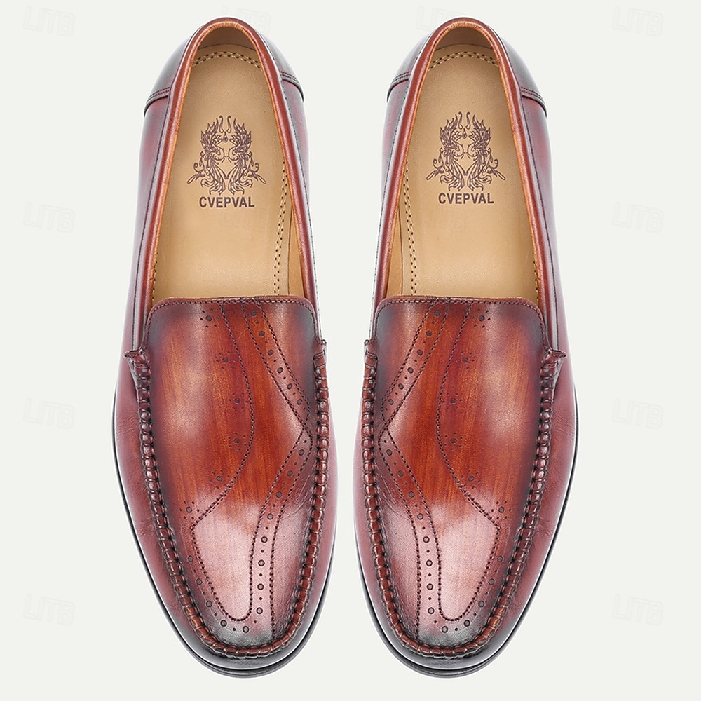 Мужские коричневые лоферы из высококачественной кожи, удобные и стильные, идеально подходят как для повседневной носки, так и для торжественных случаев. 2026 - kr.809 –P5