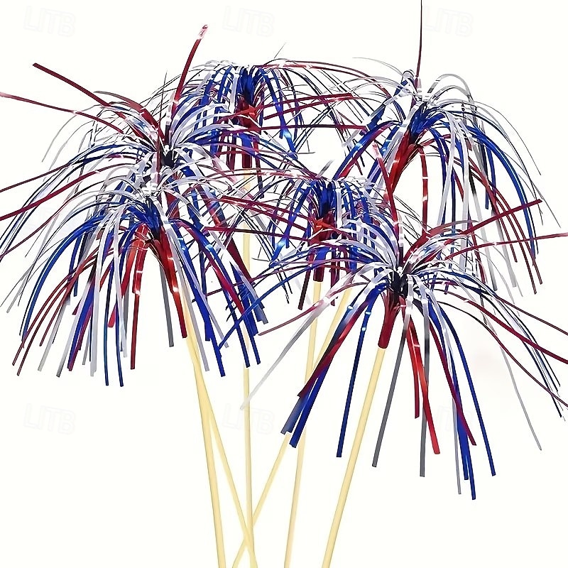 Decorações patrióticas para festa de 4 de julho – 10/20/50 peças nas cores vermelha e branca. &Decoração azul com tema de fogos de artifício para o Dia da Independência, Natal, Halloween e 250º de 2026 por $9.99 –P4