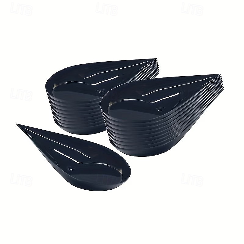 50 st svarta droppformade kryddskålar för engångsbruk, mini-förrätt &såstallrikar, återanvändbara, perfekta för picknick, camping och servering av kryddor som chilisås 2026 - $15.99 –P7