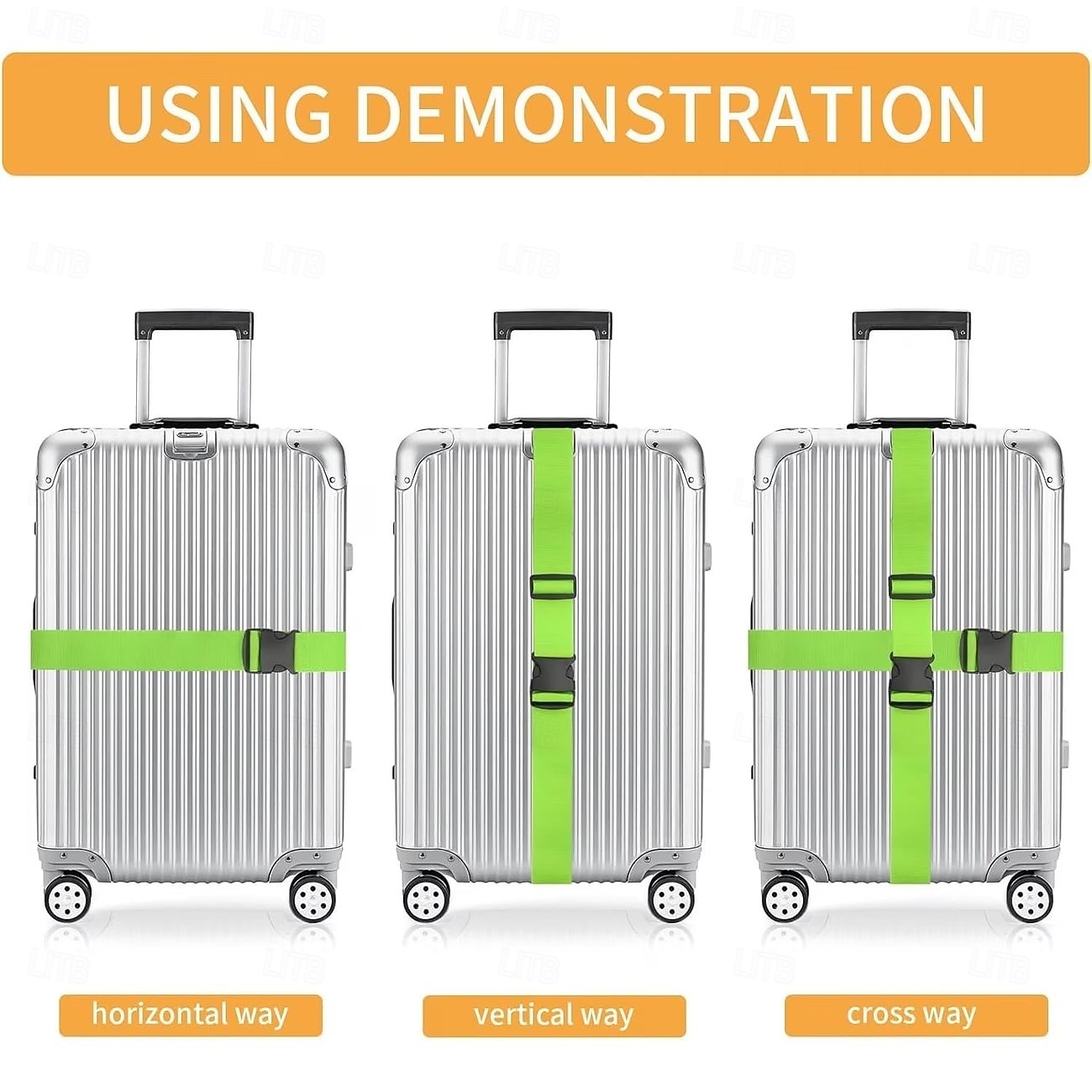 4PCS Luggage Straps, 200CM Adjustable Travel Bag Belts with Buckle, Secure Suitcases, Quick Luggage Identification, Multiple Colors, Travel Essential, Gift Idea 2026 - $24.99 –P6