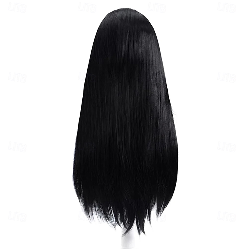 Perucă lungă neagră de aventurier oceanic cu șuvițe ondulate în față pentru petrecere cosplay 2026 - $29.99 –P3