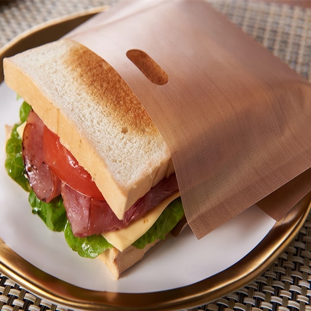 10 Pcs Extra Large Reusable Toaster Bags, Heat Resistant Toaster Bags for Grilled Cheese Sandwiches works on Toaster, Ovens, Washable Toast Bags for Toast Sandwich Panini Snacks 2026 - $28.99 –P4