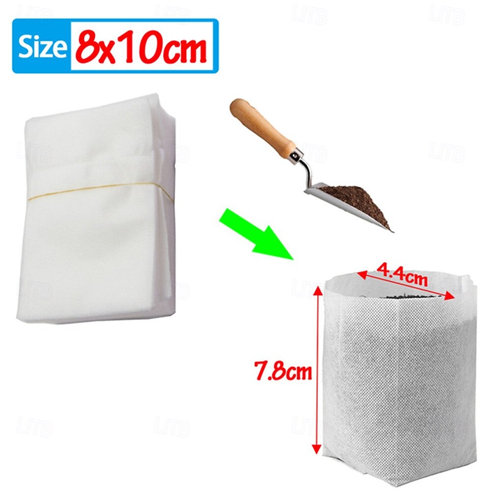 100Pcs Biodegradable Nonwoven Fabric Nursery Plant Grow Bags Seedling Growing Planter Planting Pots Garden Eco-Friendly Ventilate Bag 2026 - $10.49 –P8