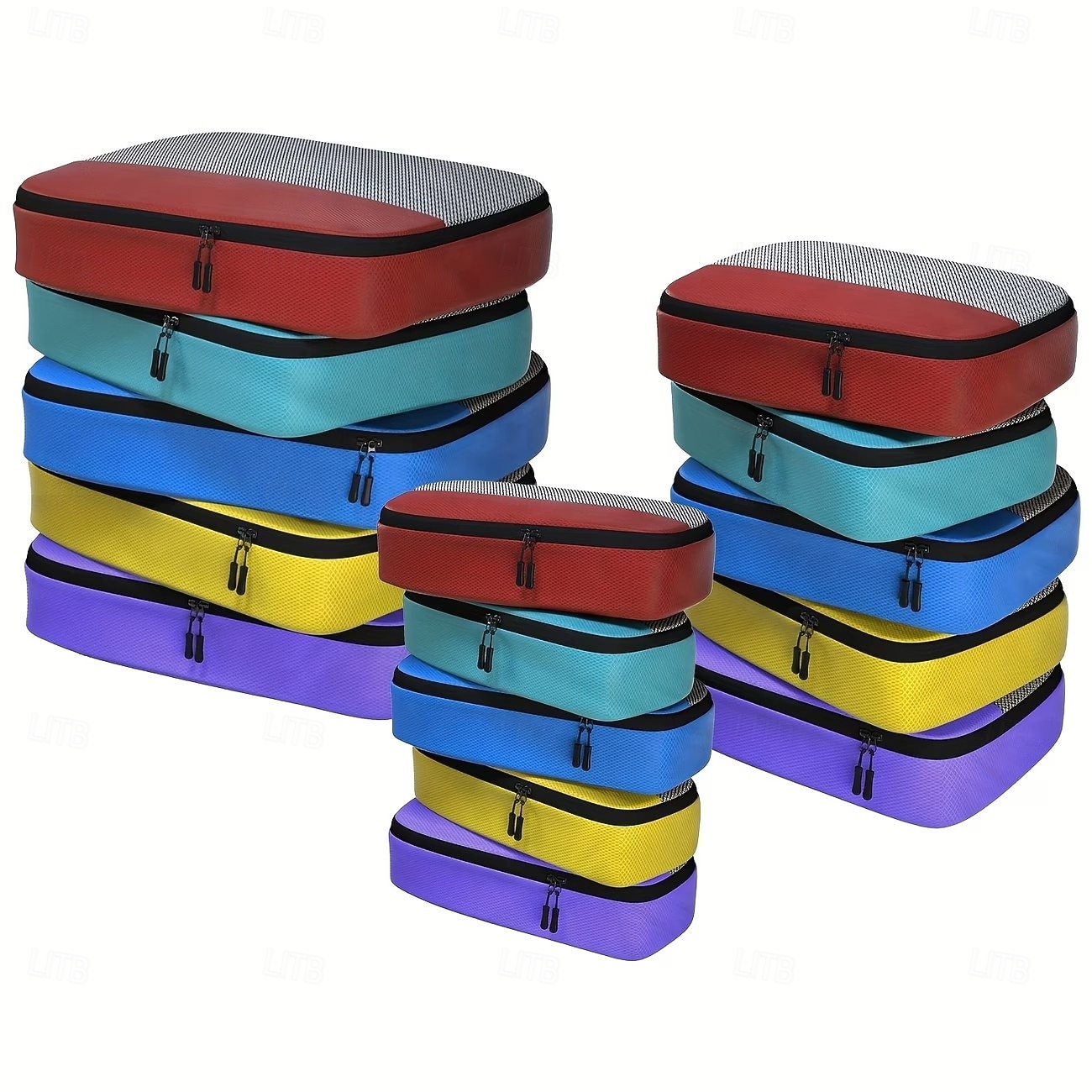 5 bolsas de almacenamiento de viaje, organizadores de embalaje coloridos en 3 tamaños (s, m, l), bolsas livianas para ropa, accesorios y organización del hogar. 2026 - $28.99 –P1