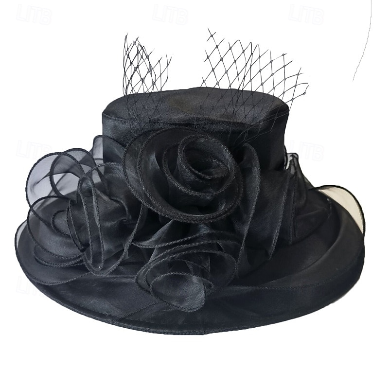 fascinators polyester organza Bryllup Bursdag Elegant søt stil Med Tyll Hodeplagg Hodeplagg 2026 - $17.49 –P7