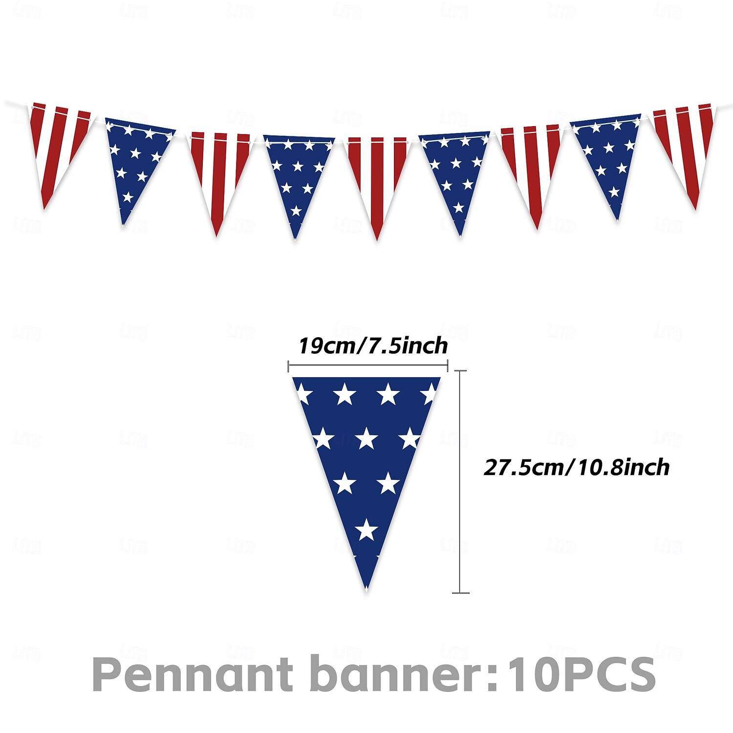Sada dekorativních bannerů k 250. výročí Dne nezávislosti USA, obsahuje 24 bannerů, 10 vlaječek, 8 stuh, 12 spirálových závěsů a 2 tylové závěsy. &1 ubrus, ideální na oslavy Dne nezávislosti 2026 - $21.99 –P10