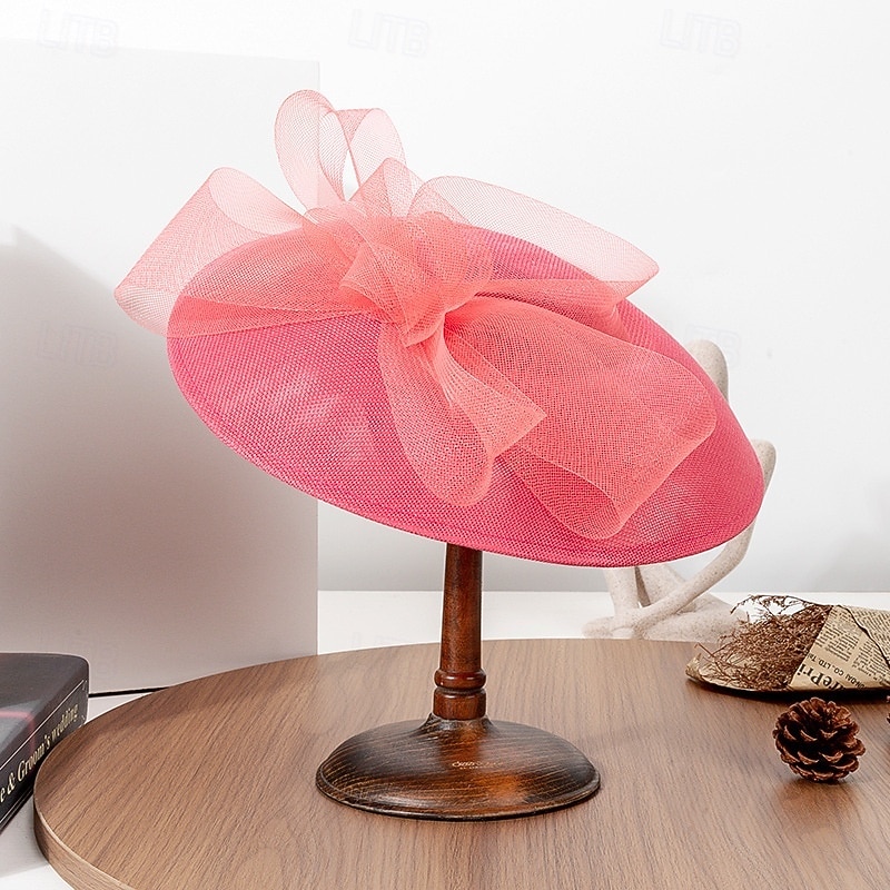 fascinators polyester Bryllup Bursdag Elegant søt stil Med Sløyfe Tyll Hodeplagg Hodeplagg 2026 - $27.99 –P5