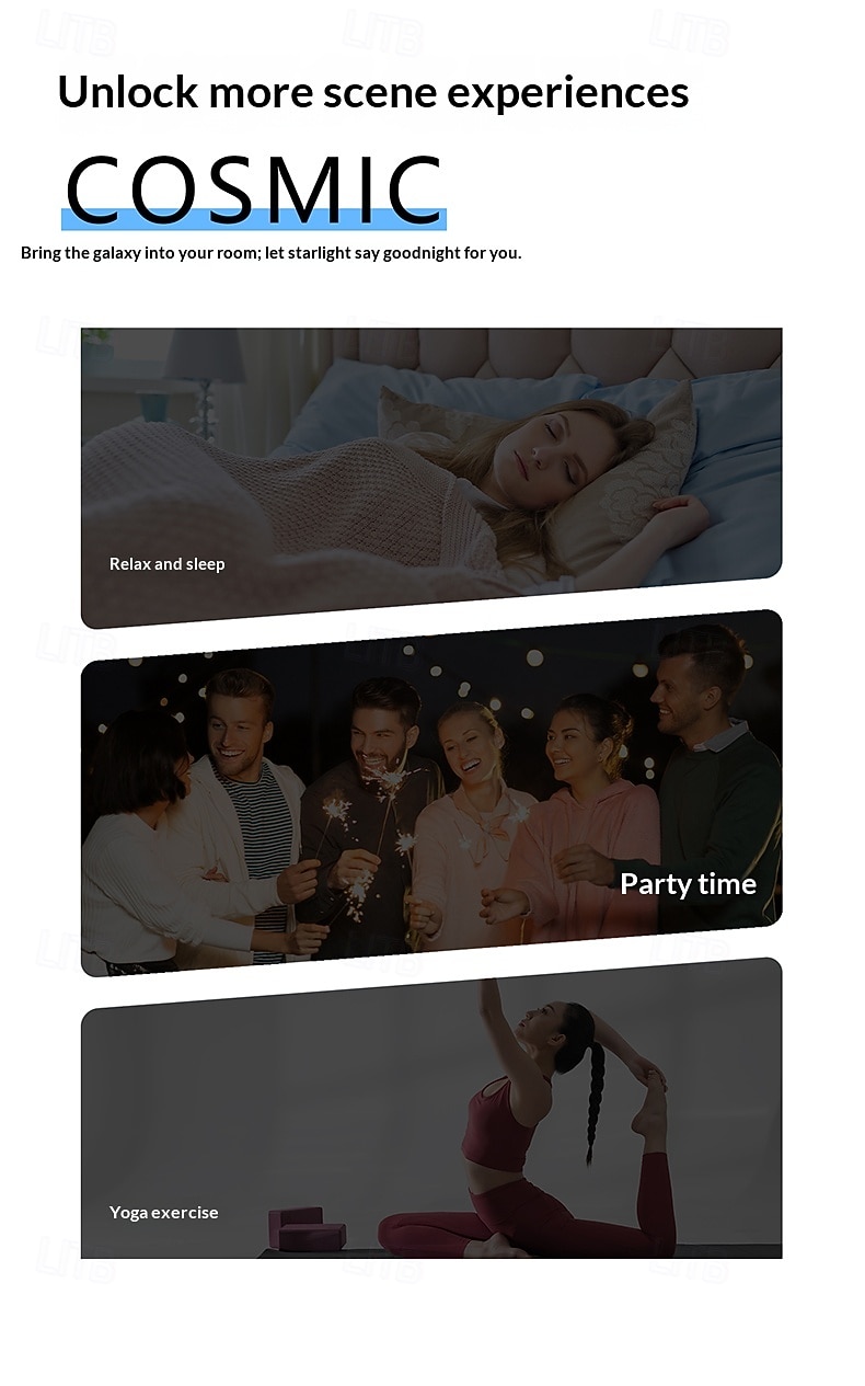 Bluetooth sterrenhemelprojector met meteoren- en witte ruis-effect en melkwegprojectie. 2026 - $101.99 –P7