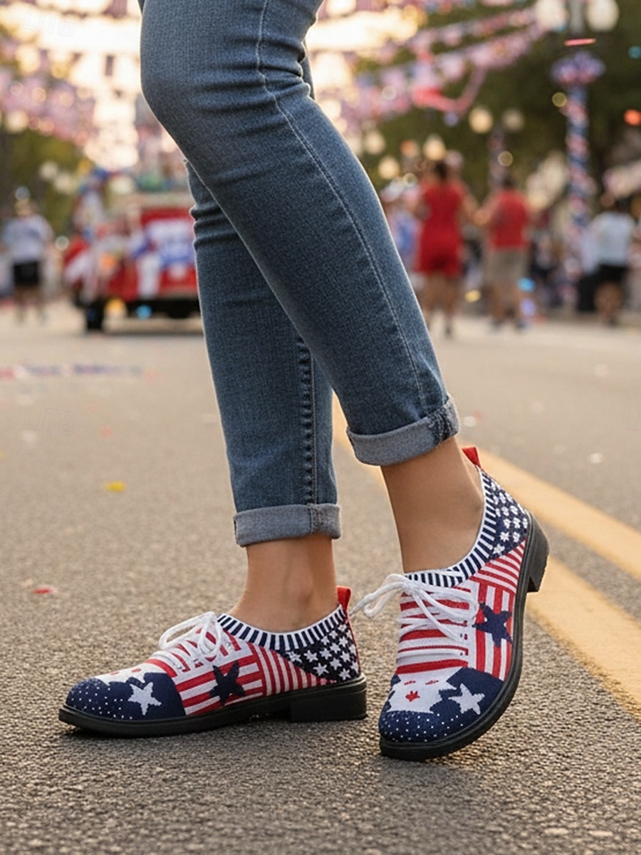 Baskets en toile pour femmes, édition spéciale 250e anniversaire des États-Unis - étoiles commémoratives &Chaussures à rayures pour la fête de l'indépendance de 2026 &événements patriotiques de 2026 ? $24.99 –P7