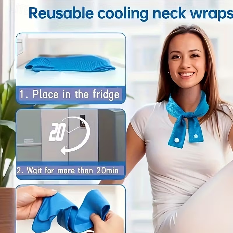 3 db hűsítő jégkagyló, jégtörölköző, izzadságtörölköző, szülés utáni jégpánt, sport fejkendő, hűsítő jégkendő, ideális szabadtéri tevékenységekhez, például túrázáshoz és kempingezéshez enyhén meleg 2026 - $23.99 –P5