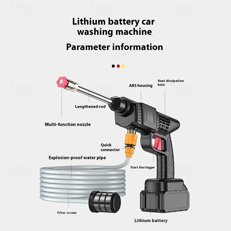 Cordless Pressure Washer, Battery Powered Portable Power Washer with Rechargeable Battery and Charger, Handheld High Pressure Cleaner for Car Washing, Patio, Fence, Garden Decor with Storage Case 2026 - $98.99 –P10