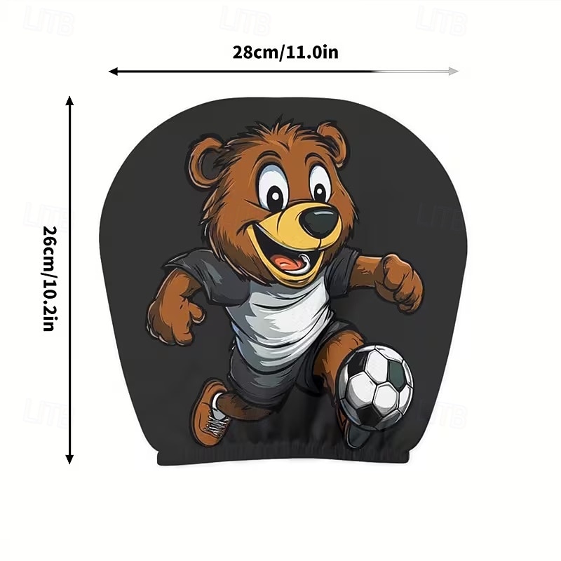 2 db rajzfilmfigura, focimeccs mintás fejtámla huzat autóba, belső dekoráció, rugalmas kialakítás, univerzális illeszkedés, alkalmas napi ingázásra és családi kirándulásokra, tökéletes szórakoztató 2026 - $8.99 –P27