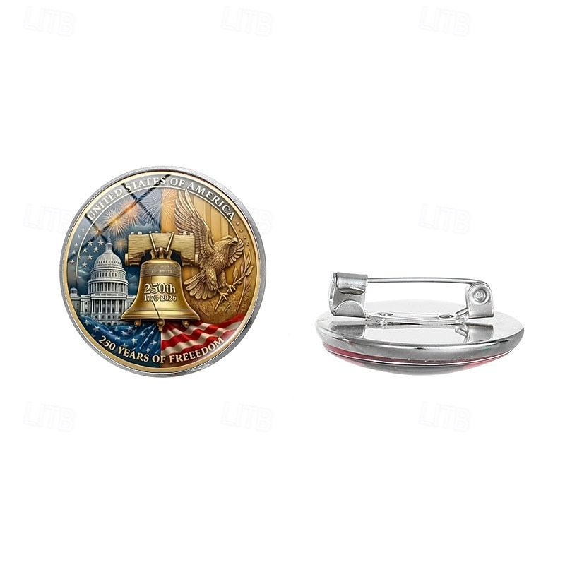 10 db-os amerikai 250. évfordulós bross kitűző, évfordulós hajtóka kitűző, 1776-2026 július negyedik függetlenségi napja, hazafias kiegészítők férfiaknak és nőknek 2026 - $16.99 –P5
