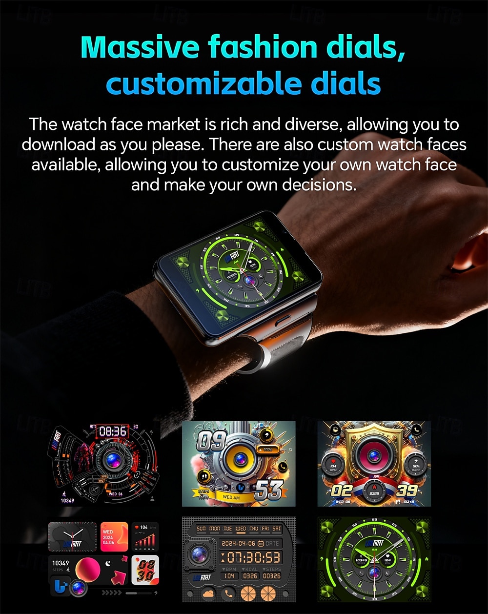 Relógio inteligente Lokmat Appllp Max de 2,88 polegadas com 4G LTE, pedômetro, calendário e câmera, compatível com dispositivos móveis, unissex, com classificação IPX-4 e caixa de 32 mm. de 2026 por $412.79 –P12