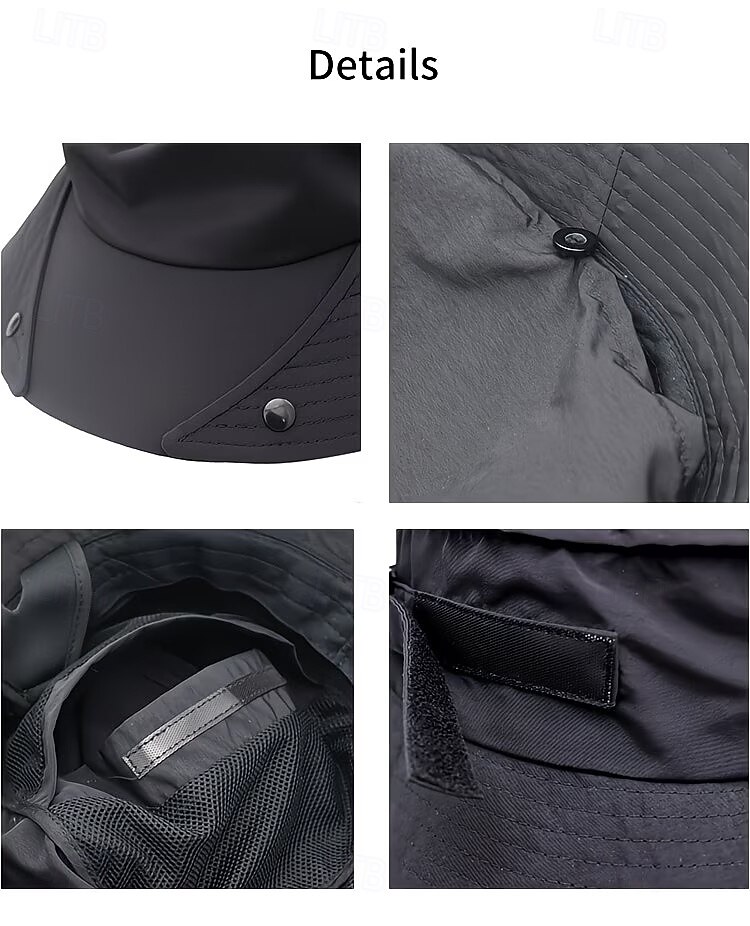 UPF 50+ Wide-Brim Removable-Brim Fisherman's Hat, Dual-purpose Detachable Breathable Quick- Cap for Marine Water Activities, Sea Fishing, Outdoor Exploration, Cycling, Surfing, and Fishing 2026 - $37.99 –P9
