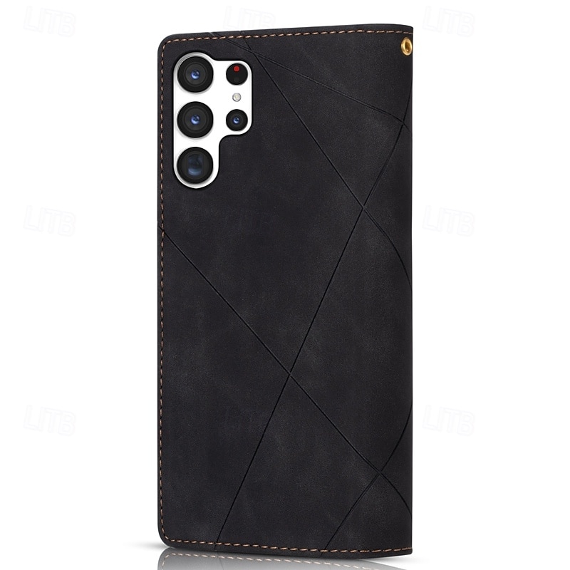 τηλέφωνο tok Για Samsung Galaxy S26 S26 Plus S26 Ultra Θήκη κάρτας πορτοφολιού Φερμουάρ Προστατευτικό για όλο το σώμα Σταντ ποδηλάτου Γεωμετρικά σχήματα PU δέρμα 2026 - $20.99 –P3