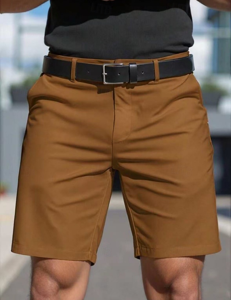 Per uomo Shorts Shorts eleganti Lavoro Pantaloncini casual Tasca Semplice Comodità Traspirante Lunghezza al ginocchio Casuale All'aperto Spiaggia Vacanza Moda Blu azzurro cielo Inelastico del 2026 a $26.99 –P2