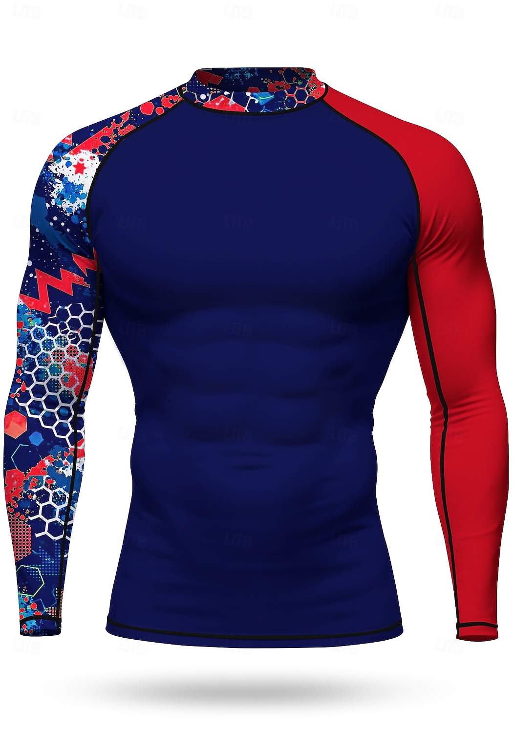 Men's Standard Rash Guard Swim Shirt Geometric Abstract Camo / Camouflage UPF50+ UV Protection Quick Dry Long Sleeve Swimwear Sun Shirt Surfing Canoeing Beach Summer 2026 - $27.99 –P8