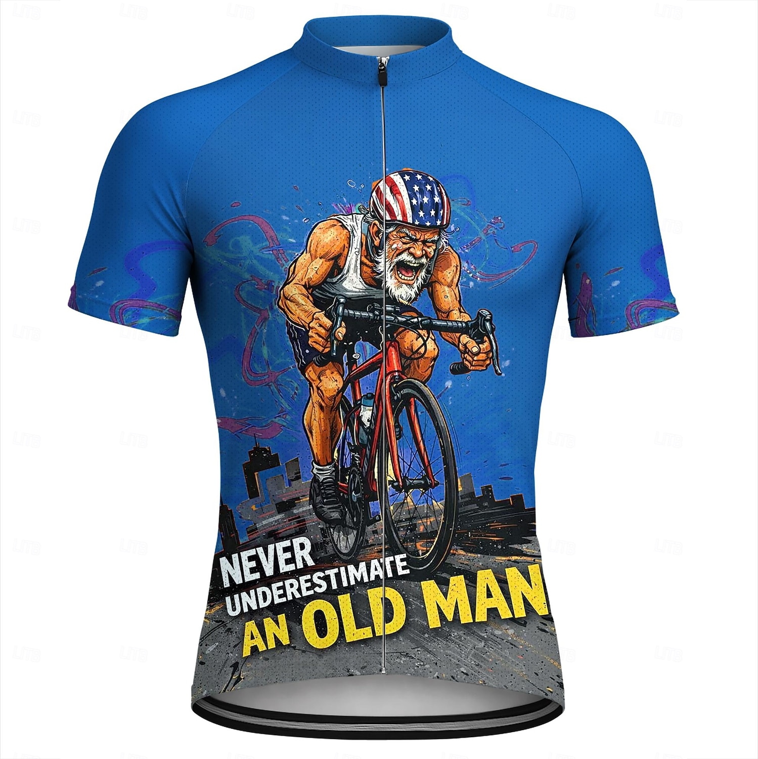 Da uomo Maglia da Ciclismo Maglia da downhill Non sottovalutare mai un vecchio con una bicicletta Manica Corta Bicicletta Maglia Maglietta con 3 tasche posteriori Resistente ai Raggi UV Asciugatura del 2026 a $30.99 –P9