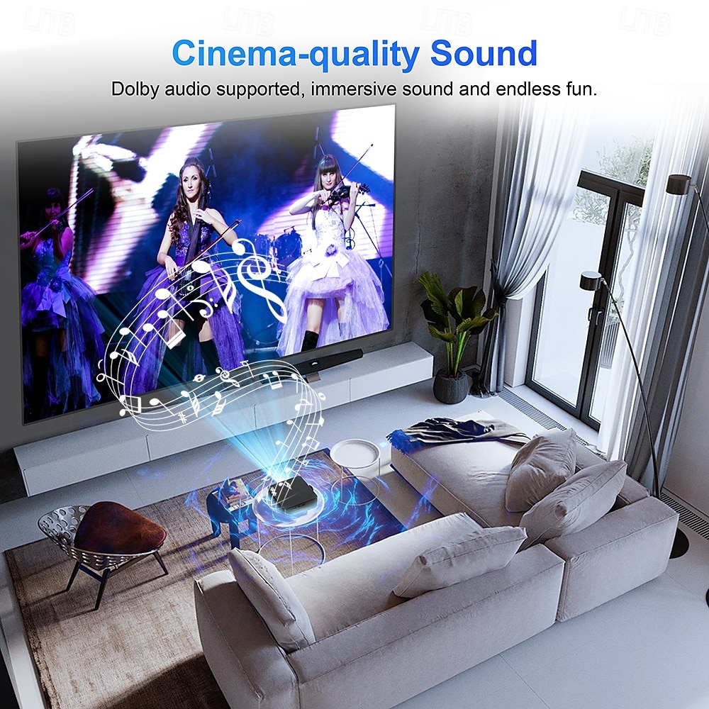 Native 1080P 5G Smart Projector, 8K Supported Android 13.0 Movie Projector for Soccer Watch Party, HDR 10+ Home Theater for Football Tournament, Stadium Experience for Championship Game Night 2026 - $181.99 –P10