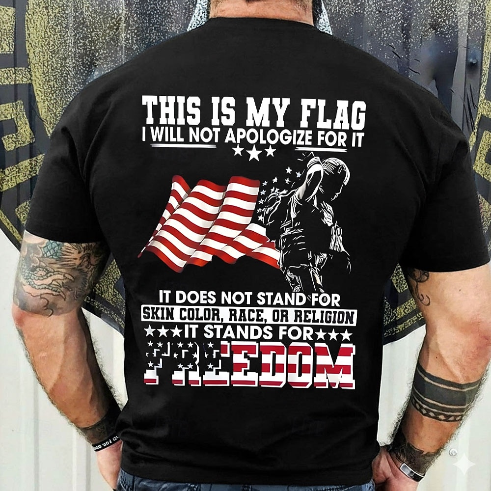 4. Juli 2026 250. Gedenktag Herren 3D-Druck US-Flagge Veteran Rundhalsausschnitt Kurzarm T-Shirt täglicher Streetwear 2026 - $21.99 –P1