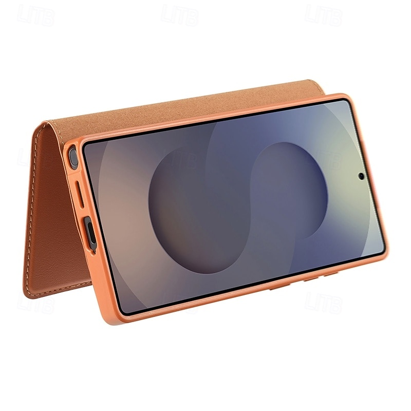 Phone Case For Samsung Galaxy S26 Ultra Plus S25 Ultra Plus S25 Edge S24 Plus Wallet Case with Stand Holder Full Body Protective Shockproof TPU PU Leather 2026 - $23.99 –P12