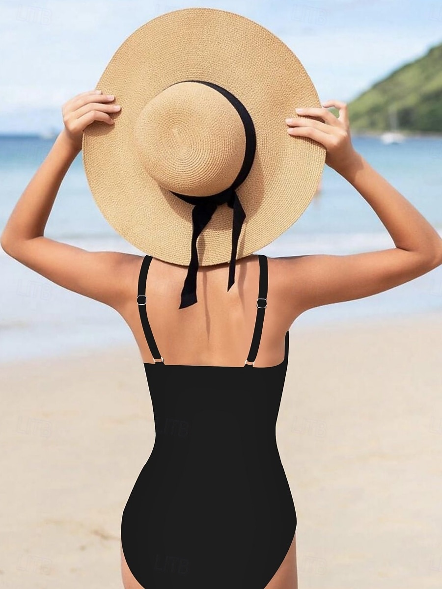 Maillot de bain Enfants Fille Extérieur Bloc de Couleur Vacances Évider Maillots de bain 4 ans et + Été Bleu Noir Vert Véronèse de 2026 ? $22.99 –P2