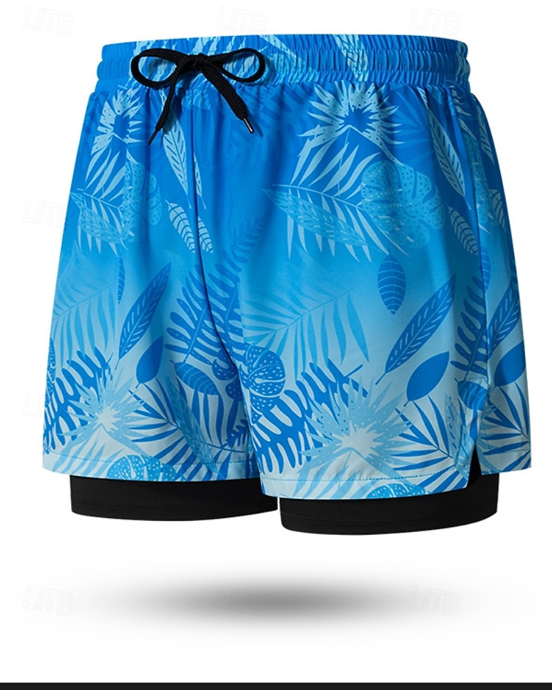 Per uomo Medio spessore Costume da bagno Costume da Bagno Floreale Tropicale Coulisse 2 in 1 Con Fodera a Compressione Asciugatura Rapida Elastico Traspirante Senza Maniche Costume da Bagno Pantaloni del 2026 a $15.49 –P2