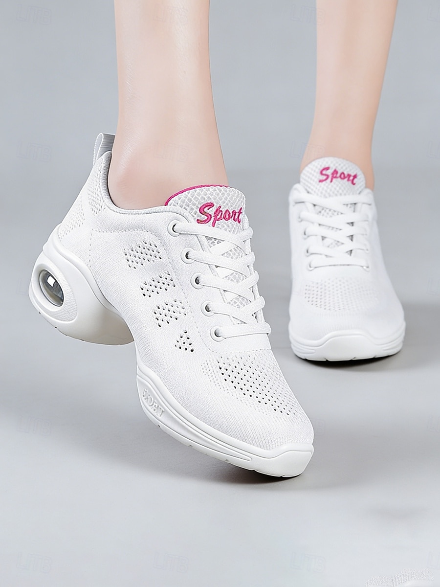 Women's White Jazz Dance Sneakers - Lightweight Kids & Teens Practice Shoes for Hip-Hop, Jazz & Street Dance 2026 - $42.99 –P5