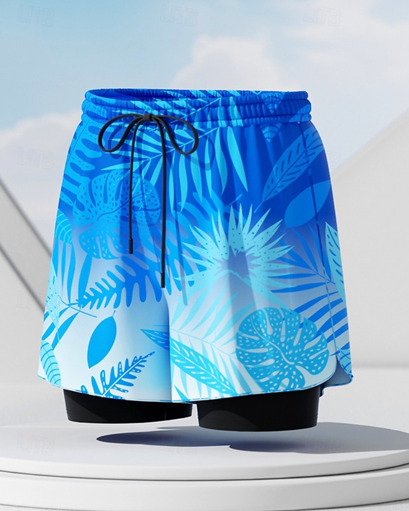Per uomo Medio spessore Costume da bagno Costume da Bagno Floreale Tropicale Coulisse 2 in 1 Con Fodera a Compressione Asciugatura Rapida Elastico Traspirante Senza Maniche Costume da Bagno Pantaloni del 2026 a $15.49 –P1