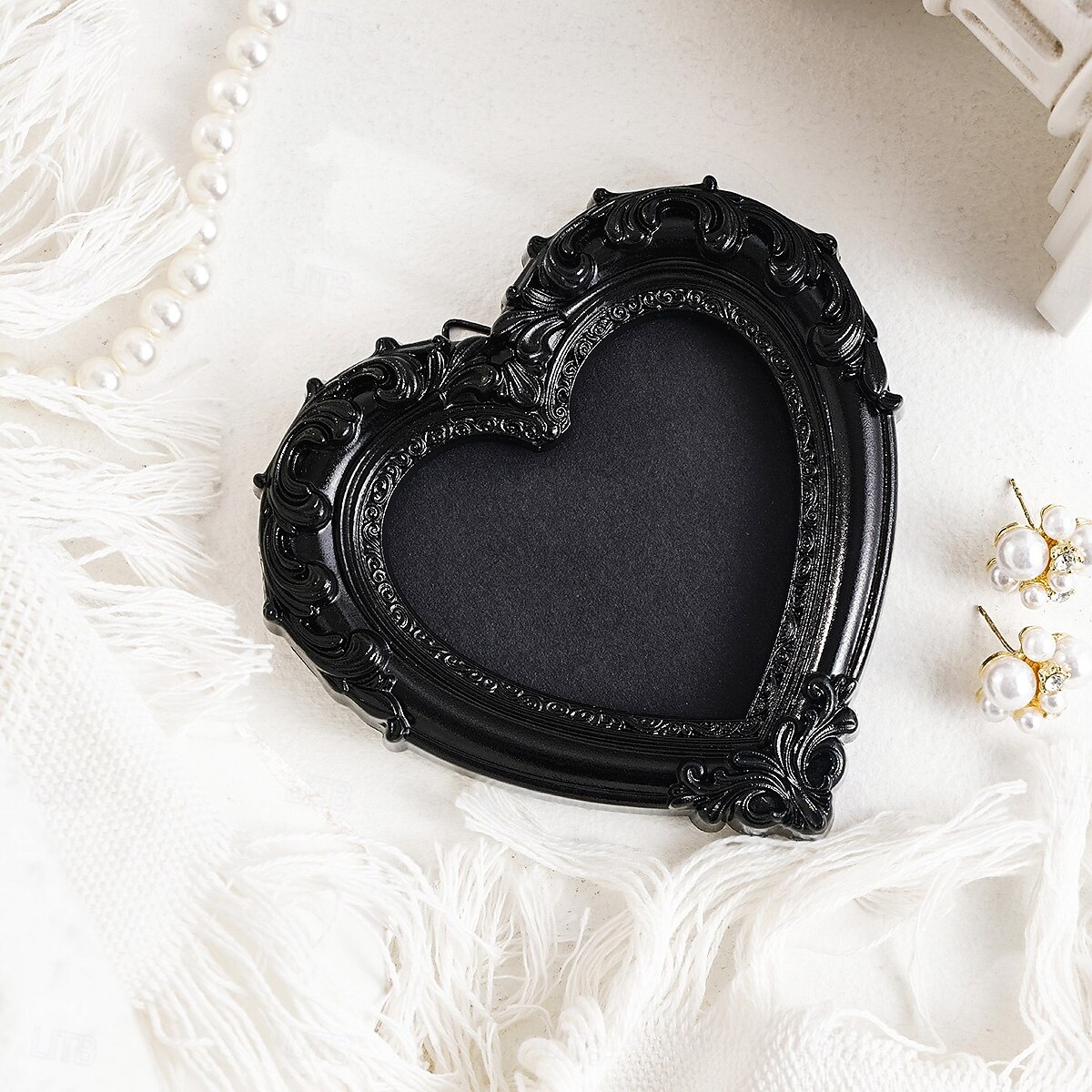 Vintage Black Resin Decorative Frame, Handmade Hand-Painted Ornate Wall Hanging Frame for DIY Wall Decor, Photo Display Frame, Home Wall Decoration Prop for Parties, Festivals 2026 - $21.99 –P14
