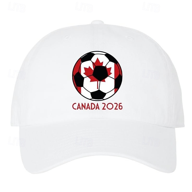 Soccer World Summer Cup Mexico USA Canada 2026 Baseball Cap, Soccer Graphic Letter Print Hat for Men Women, Adjustable Outdoor Sports Cap Casual Sun Hat 2026 - $16.99 –P5