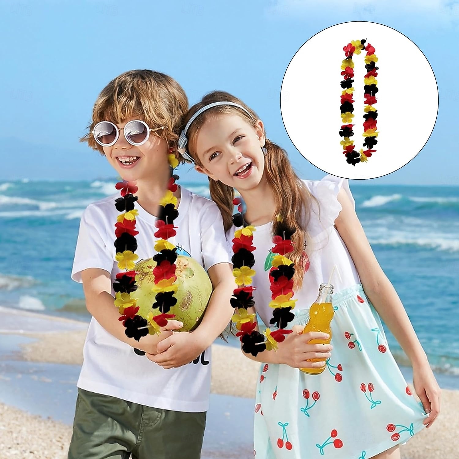 Ghirlanda di fiori per tifosi tedeschi per la partita della Coppa del Mondo di calcio estiva, accessori per feste, ghirlanda da collo per i tifosi &spirito di festa del 2026 a $13.99 –P3