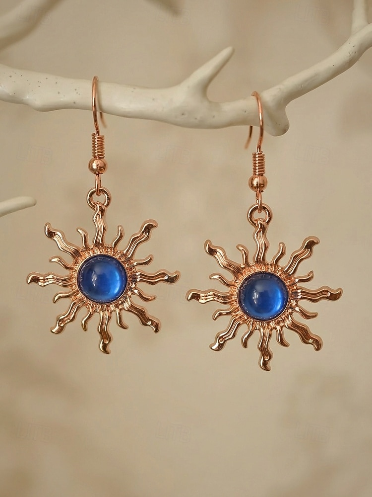 Bohemiska örhängen med solhänge för kvinnor – legeringsmaterial, flera färgalternativ, perfekta för vardagskläder och strandsemesterstil 2026 - $7.99 –P5