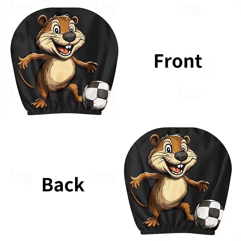 2 db rajzfilmfigura, focimeccs mintás fejtámla huzat autóba, belső dekoráció, rugalmas kialakítás, univerzális illeszkedés, alkalmas napi ingázásra és családi kirándulásokra, tökéletes szórakoztató 2026 - $8.99 –P23