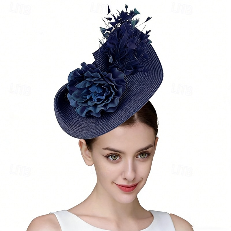 fascinators polyester Bryllup Bursdag Årgang søt stil Med Fjær Blomster Hodeplagg Hodeplagg 2026 - $22.99 –P6