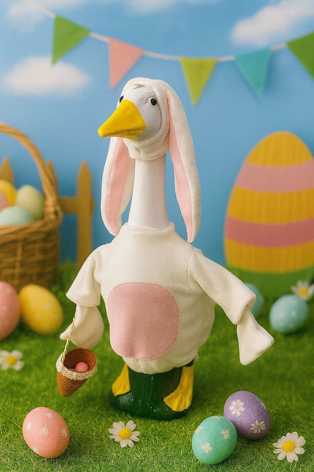 Easter Porch Goose Outfit, Goose Clothes for 23-25" Concrete Garden Goose Statue, Spring Summer Outdoor Yard Decor Accessories, Outfit Only, Goose Not Included 2026 - $21.99 –P4