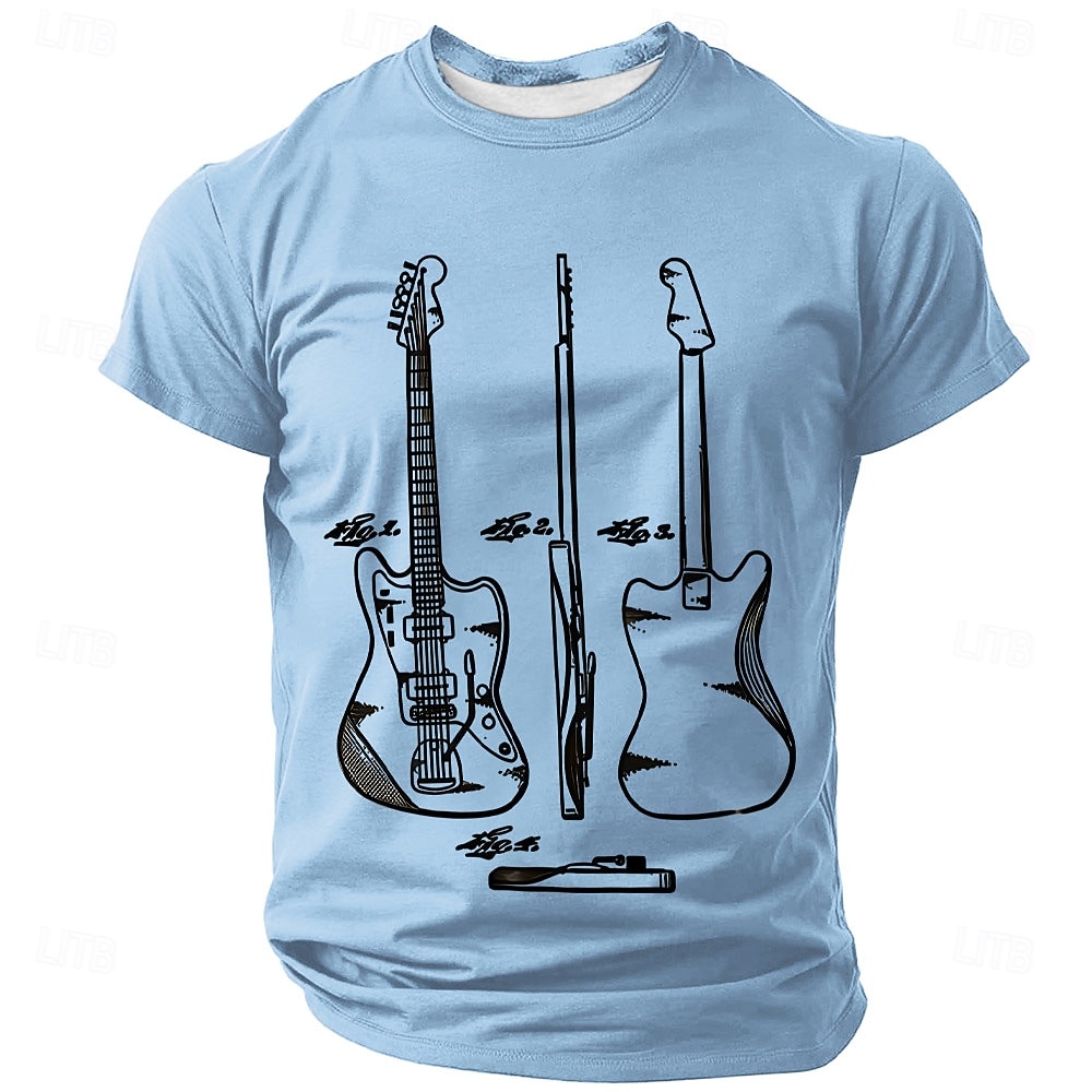 Per uomo Chitarra Gergo divertente Maglietta Manica Corta maglietta Stampa 3D Girocollo Camicia Moda Quotidiano Quotidiano Streetwear Nero Estate Primavera Abbigliamento S M L XL XXL XXXL del 2026 a $21.99 –P8