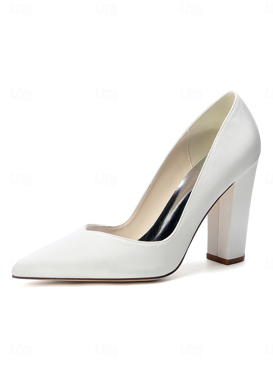 Γυναικεία μπλε σκούρο γόβες με ψηλό τακούνι, κομψά παπούτσια για τη μητέρα της νύφης για γάμο στην πόλη, άνετα παπούτσια με μυτερή μύτη και μεσαίο τακούνι για επίσημες εκδηλώσεις &βραδινά ρούχα 2026 - $54.99 –P2