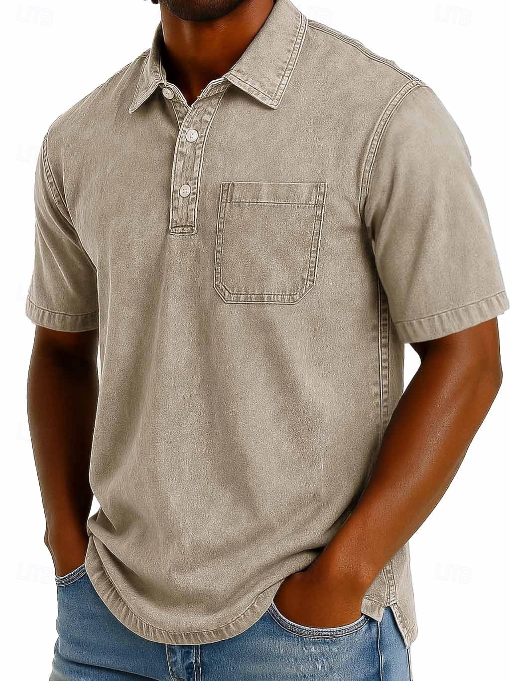 SoftFade™ Miesten Polo-Paidat 100% Puuvillaa Happopesu Paita Rentoa Lomaa Kauluskaveri Lyhythihainen Muoti Perus Yksinkertainen Vintage Haalistunut Kesä Kevät Normaalimallinen Musta Vaaleanvihreä 2026 - $31.99 –P5