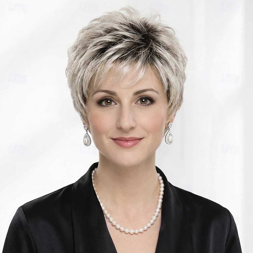 2026年 女性用シックなショートブロンドピクシーウィッグ - 軽いレイヤーでふわふわのボリューム  コレクション – $34.99 –P2