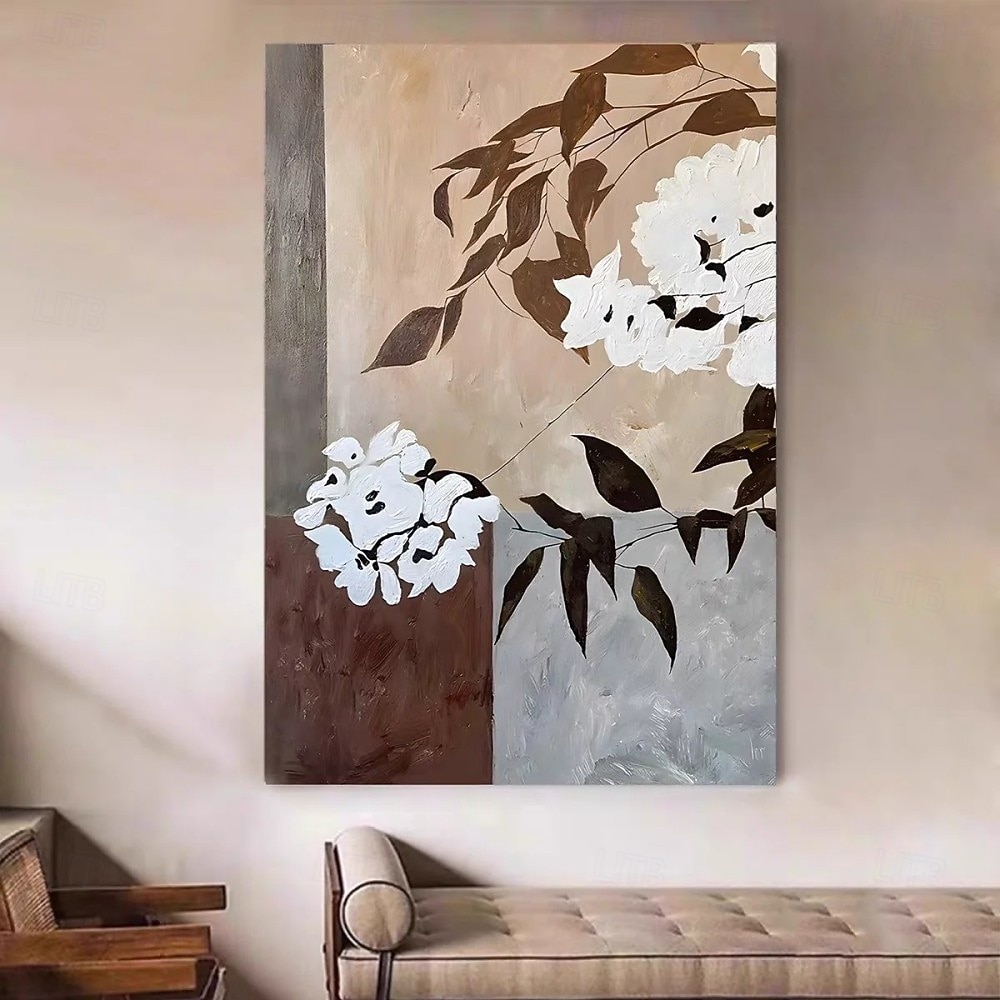 Handmade Oil Painting Canvas Wall Art Decoration Wabi Sabi Style Modern Decorative Painting Simple Floral Texture for Home Decor Rolled Frameless Unstretched Hanging Mural Painting 2026 - $55.99 –P3