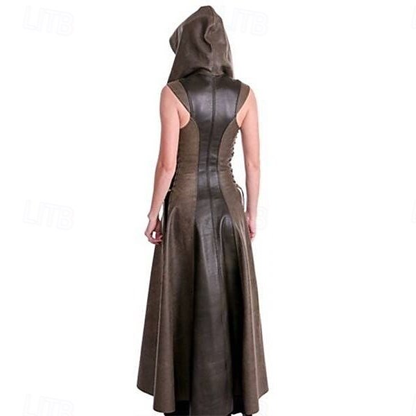 Medieval Renacimiento Vestidos Hada Ranger Escote en Pico Disfraz Mujer Fantasía Víspera de Todos los Santos Carnaval Mascarada Feria del Renacimiento Fiesta temática retro Adulto Vestido 2026 - $76.99 –P4